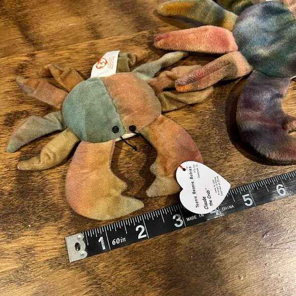 Ty Vintage Claude crab plush  teenie beanie baby  a - Picture 1 of 3